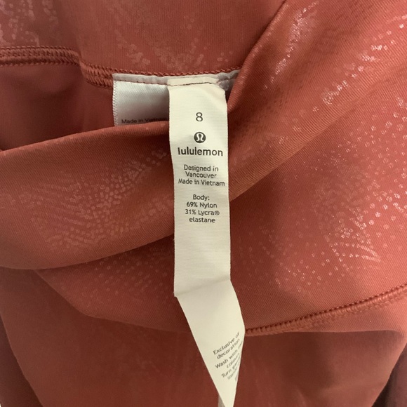 Lululemon Burnt Orange Leggings Size 8 - Picture 4 of 4